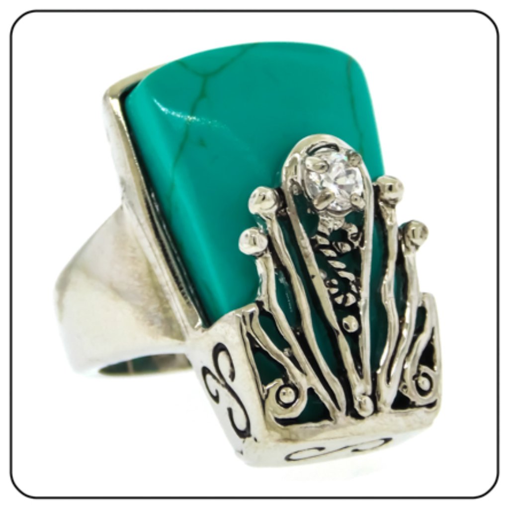 Stunning Green Turquoise Ring Assorted Sizes